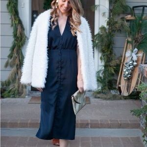 Fame and Partners Navy Midi Dress